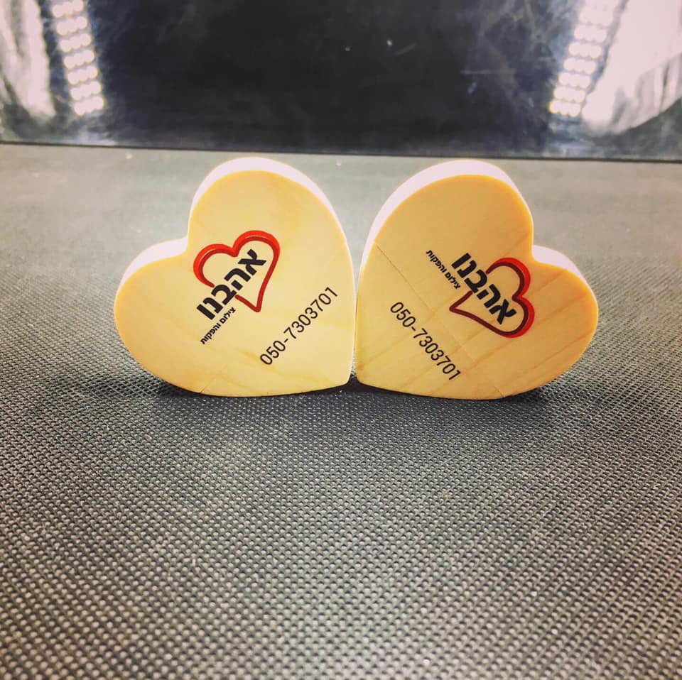 heart shape wooden usb drive