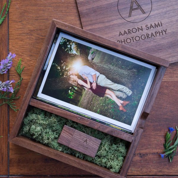 Walnut Wood Photo Print Proof Box
