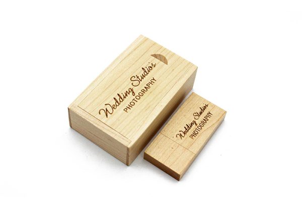 bamboo wood usb box set