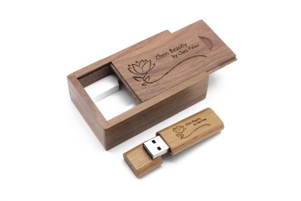 walnut wood with laser logo