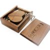 walnut wood usb box set with keychains