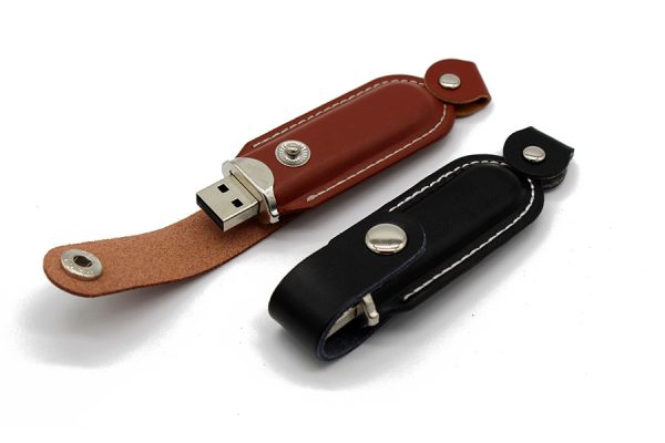 leather usb printed logo