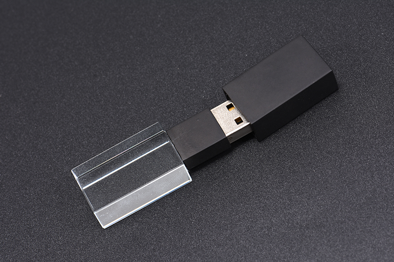 S-360 Crystal USB Flash Drive with Metal Cap