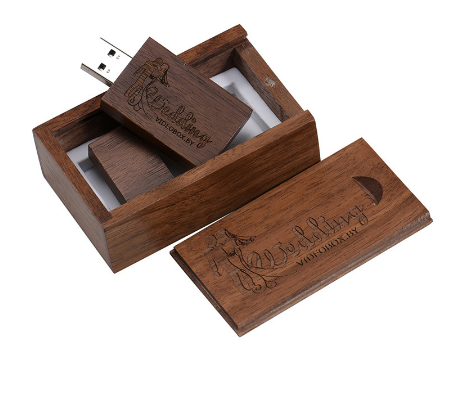 16GB Wooden walnut USB with logo