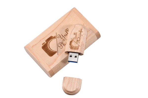branded wooden usb stick