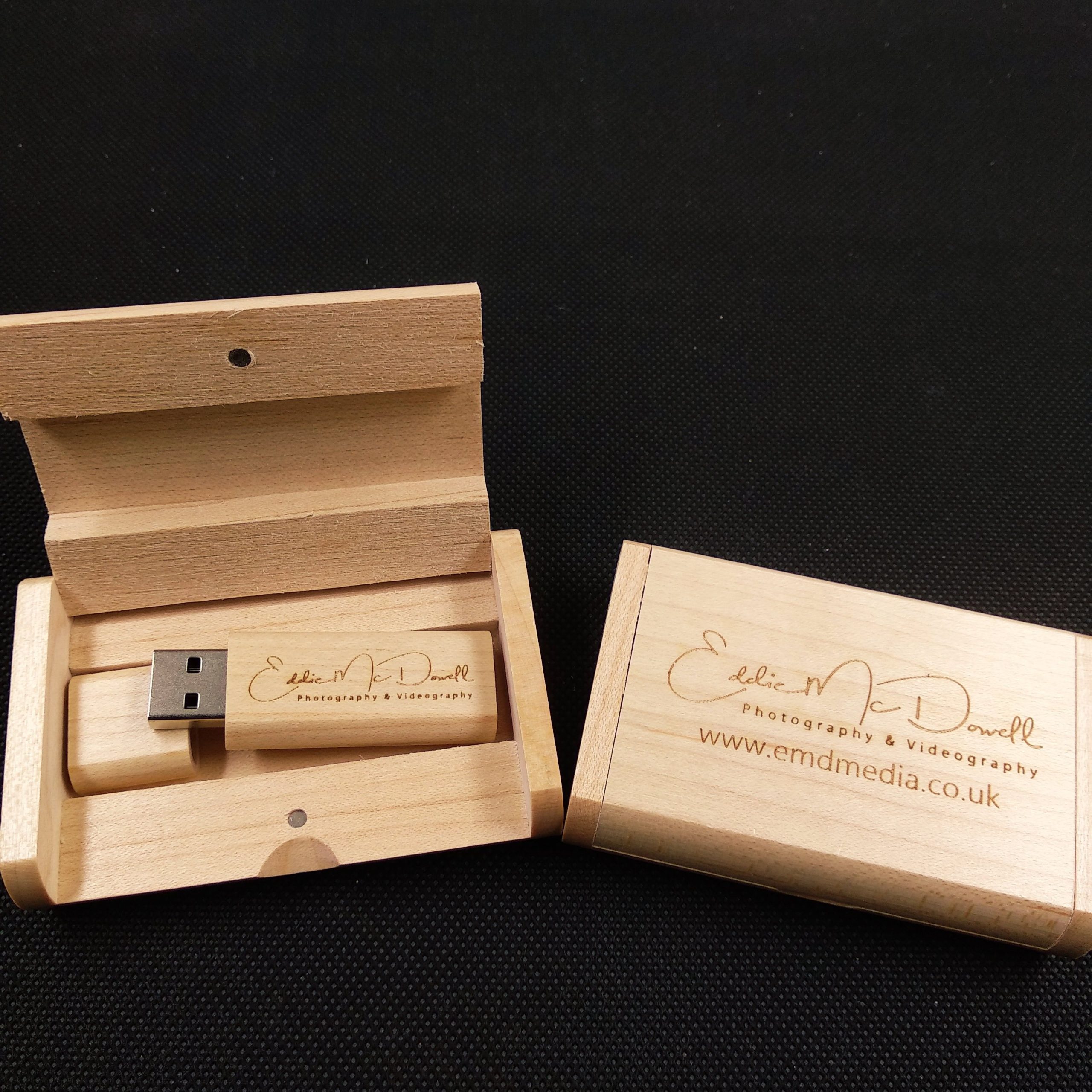 custom wood box for usb