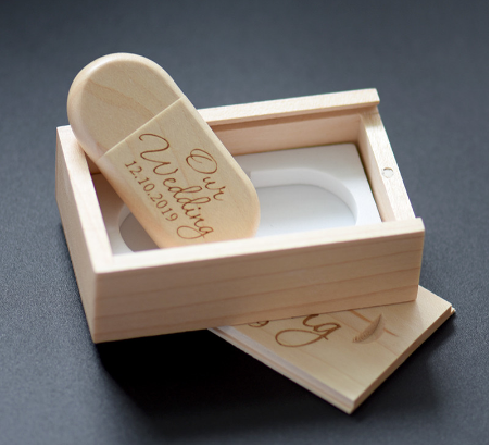 slid wood box for wood usb drive