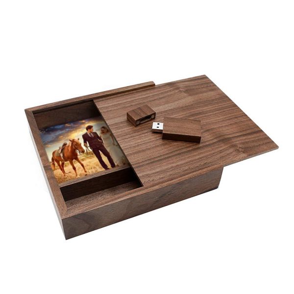 walnut wood flash drive for storing photos