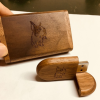 wood usb with logo