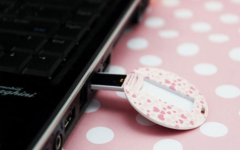 C-08 Mini Round Card shape USB Flash Drive
