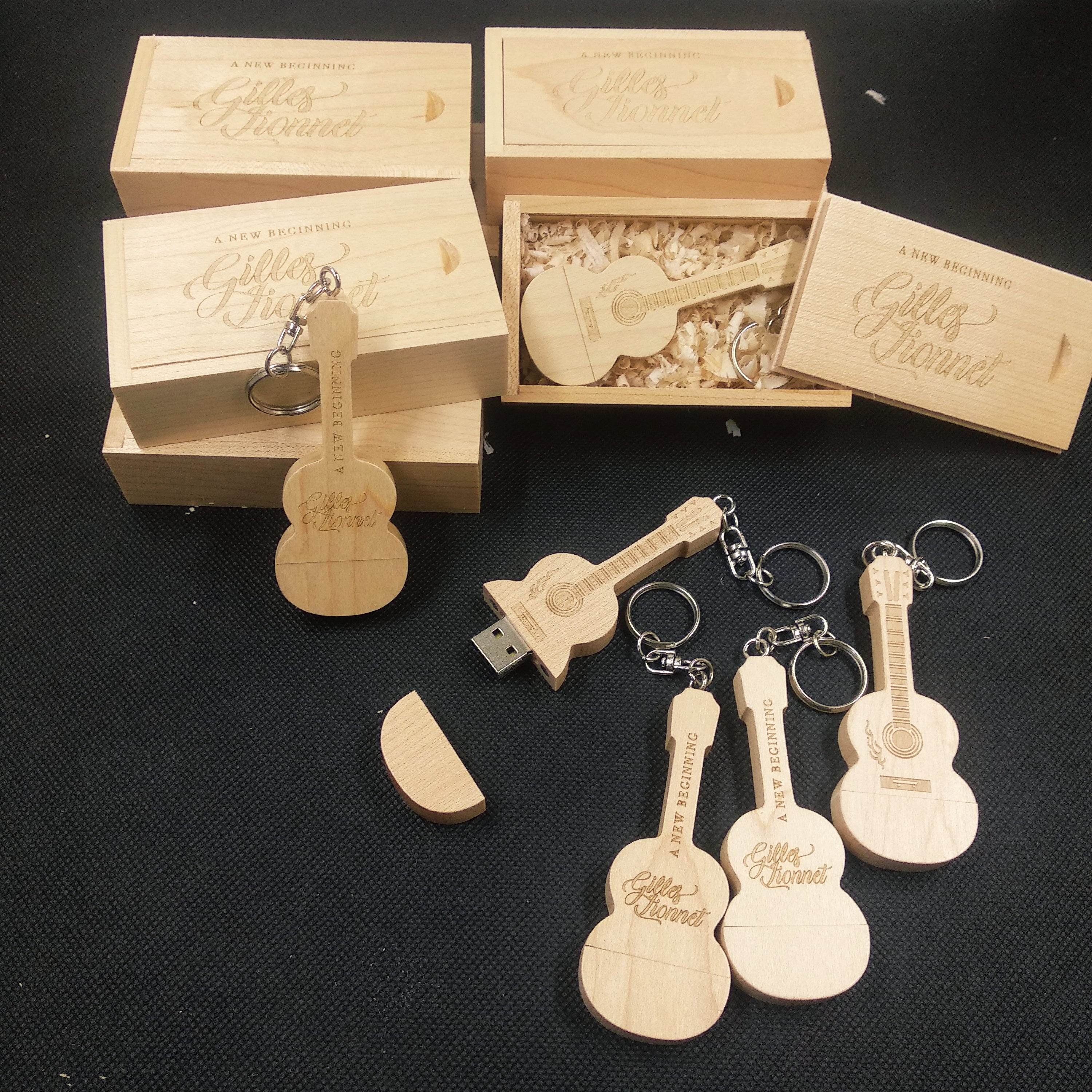 personalised usb stick with presentation box,guitar usb drive,wood usb