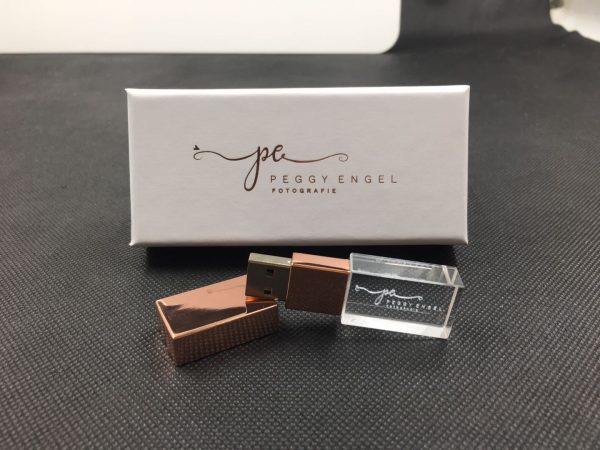 rose gold crystal usb hot stamping logo