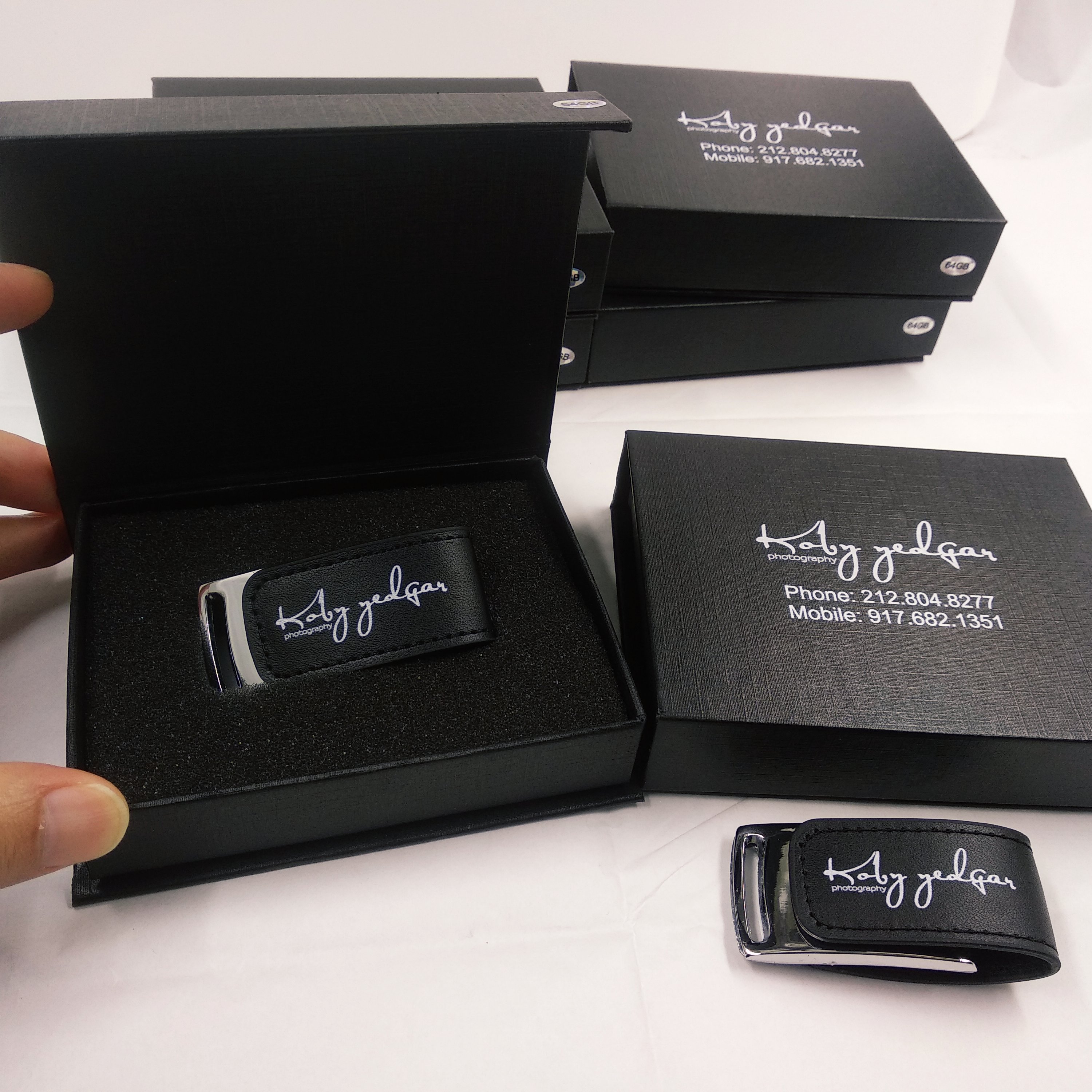 Leather Flash Drives U-315 for our regular client-Koby Yedgar Photography