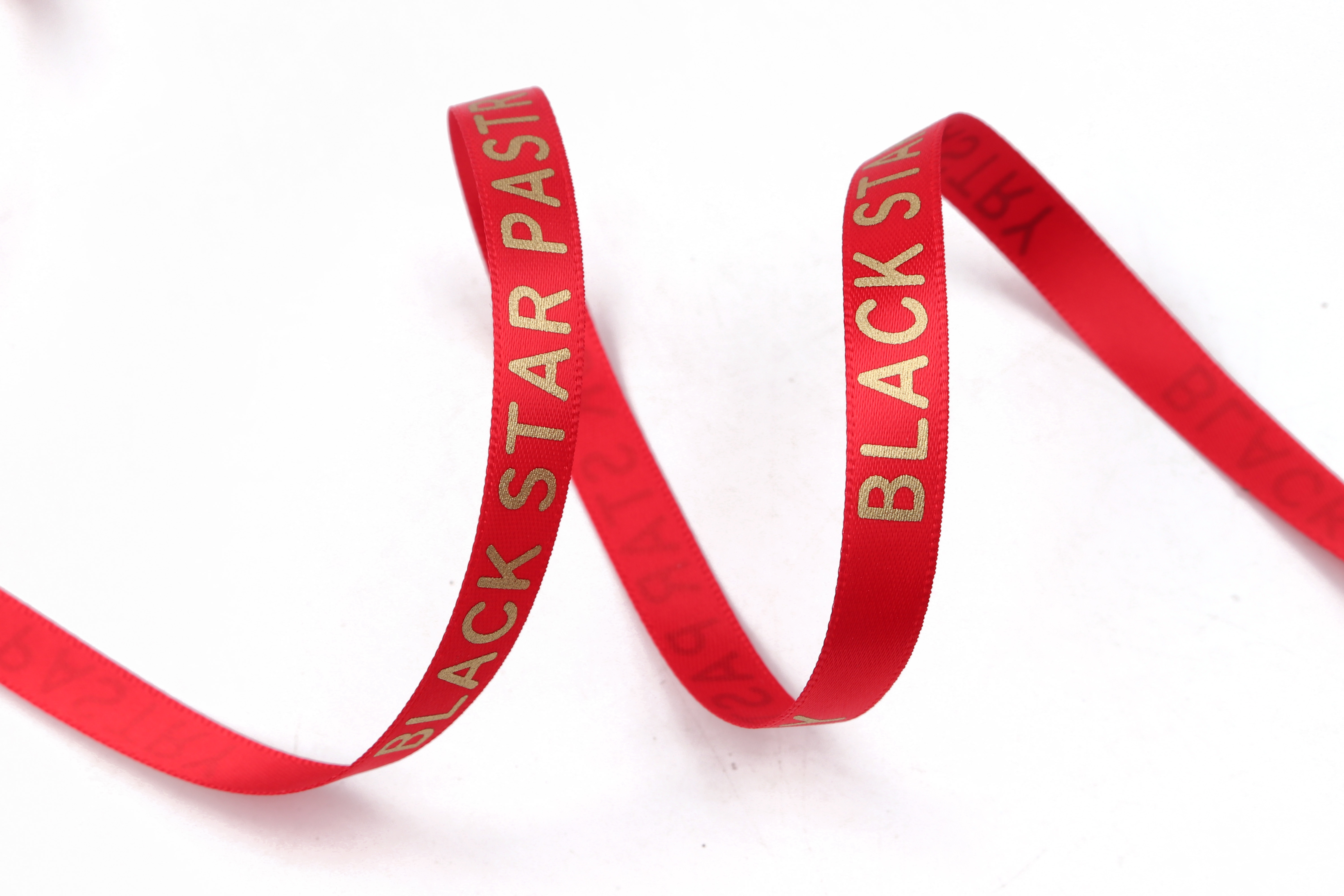 The Hot Red Satin Ribbons foil gold printing for Spring Festival