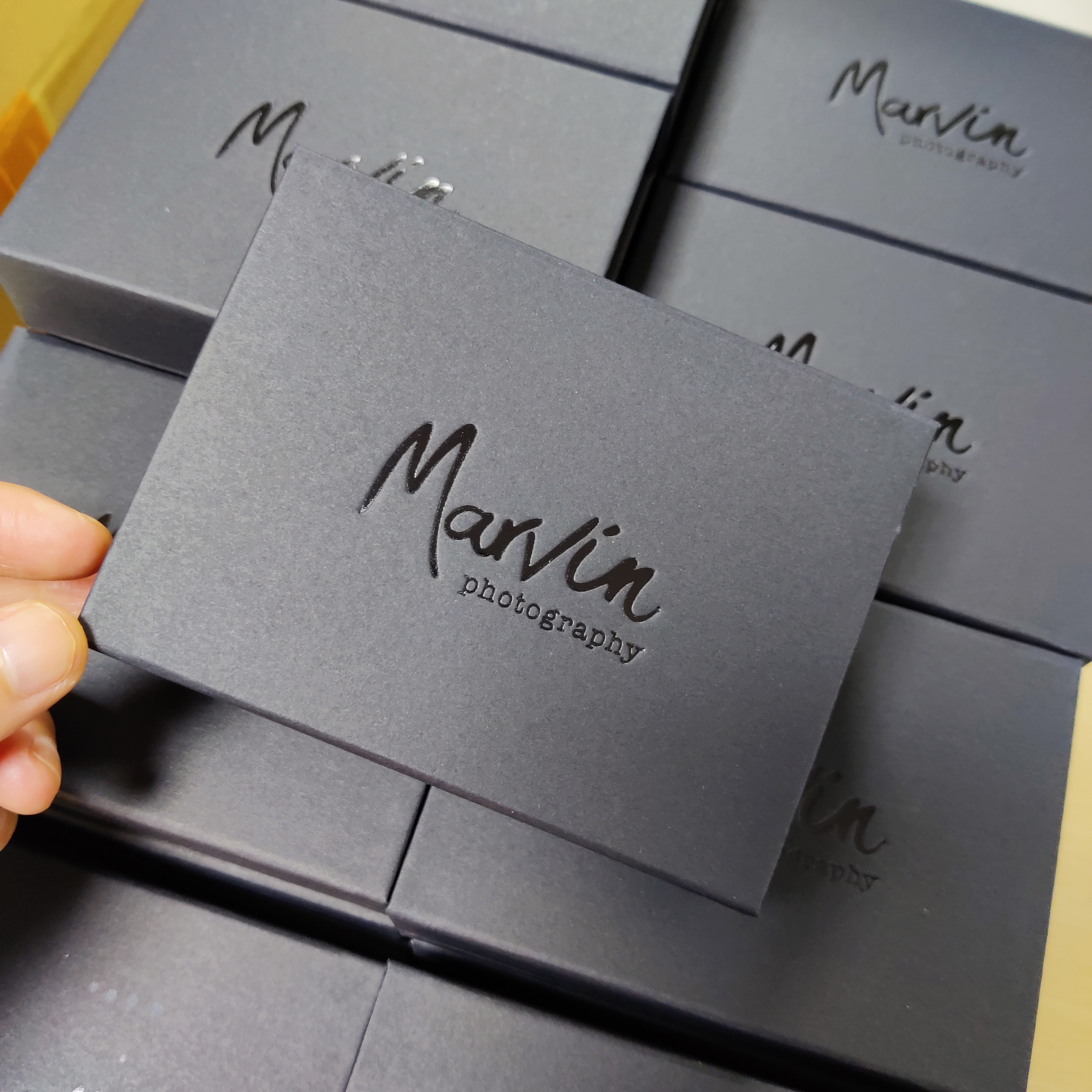 Photography Leather usb boxes with embossed logo U-315