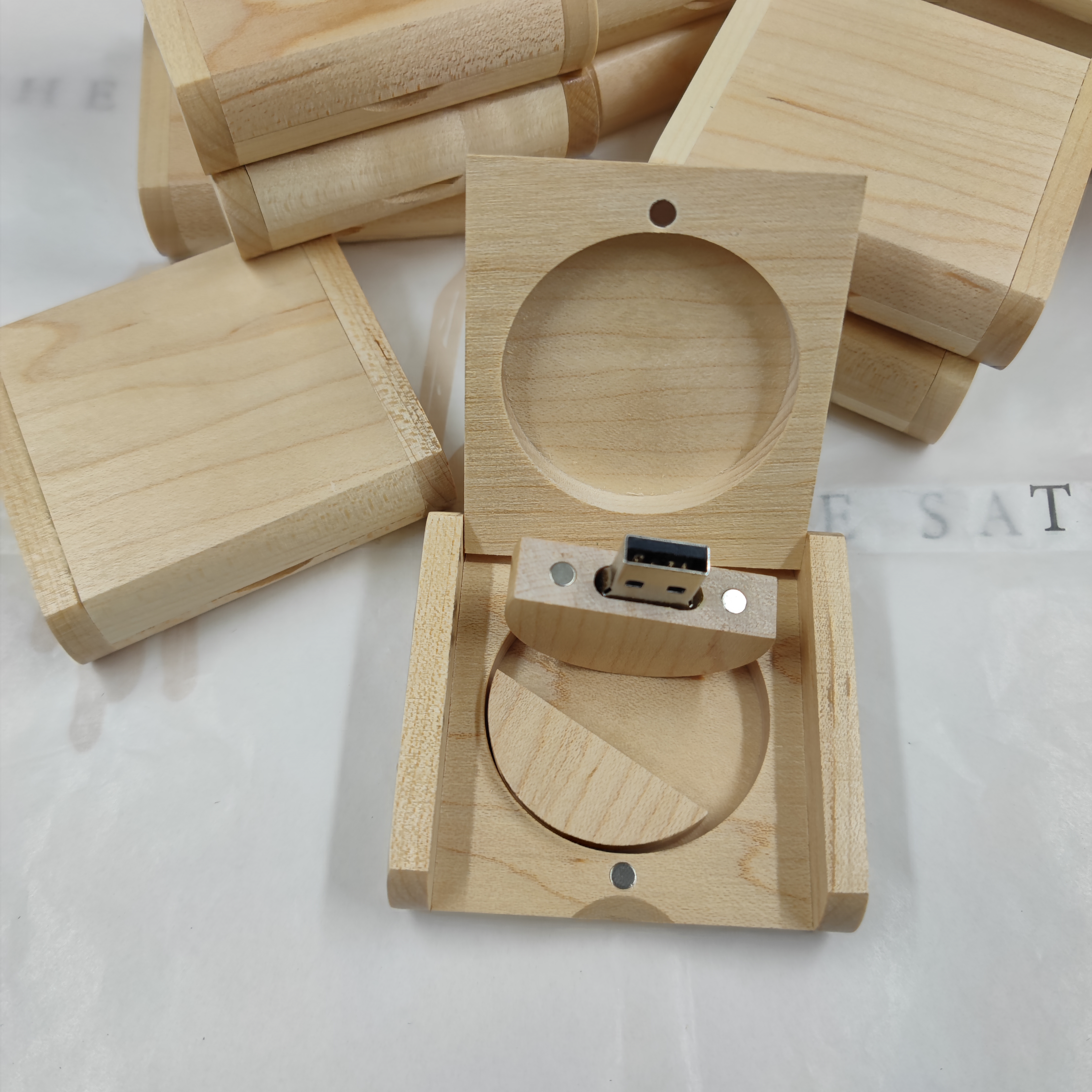 New Order:Wooden Round USB’s with Wooden Boxes