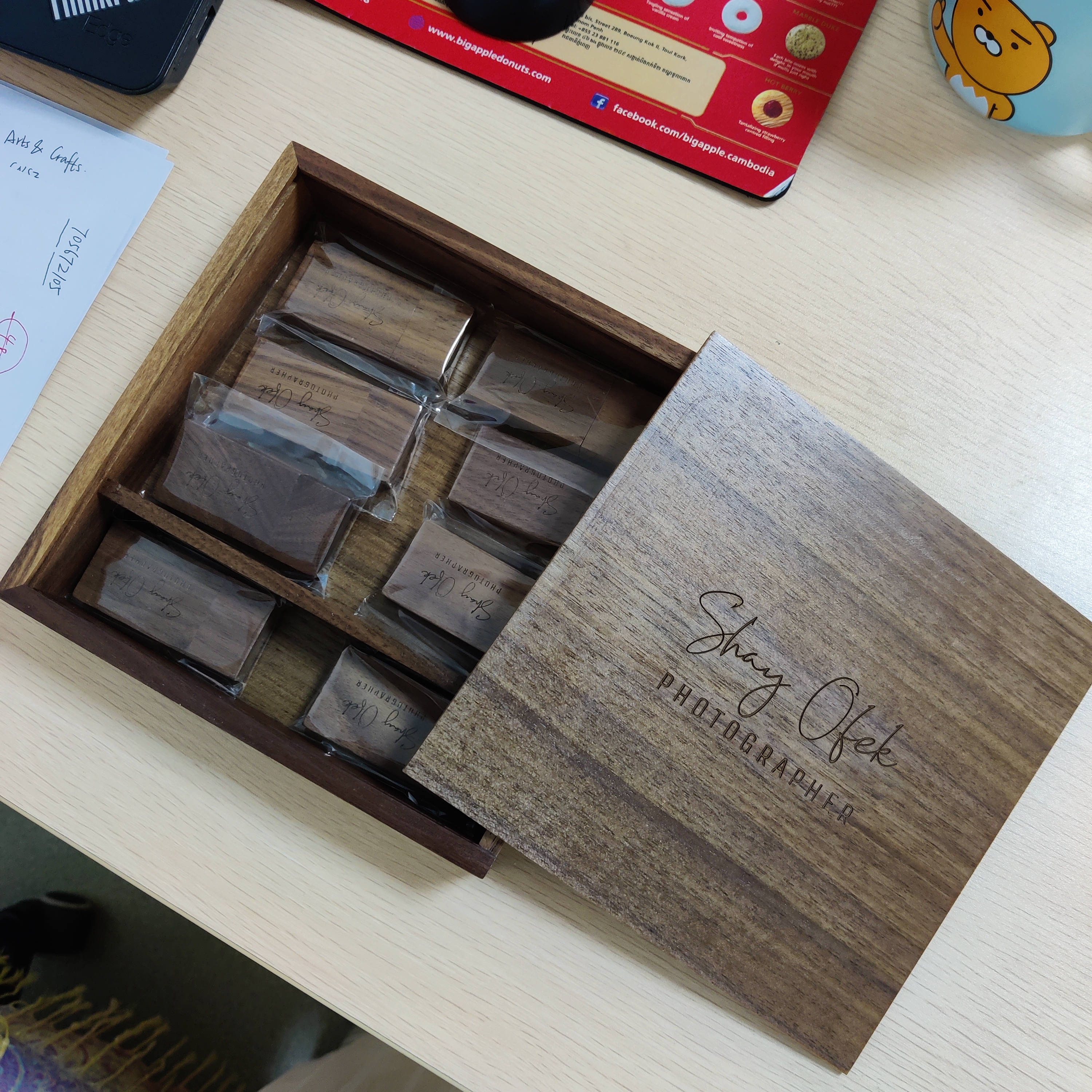 Photography-Photo Album Wood Box & Wood USB Drive