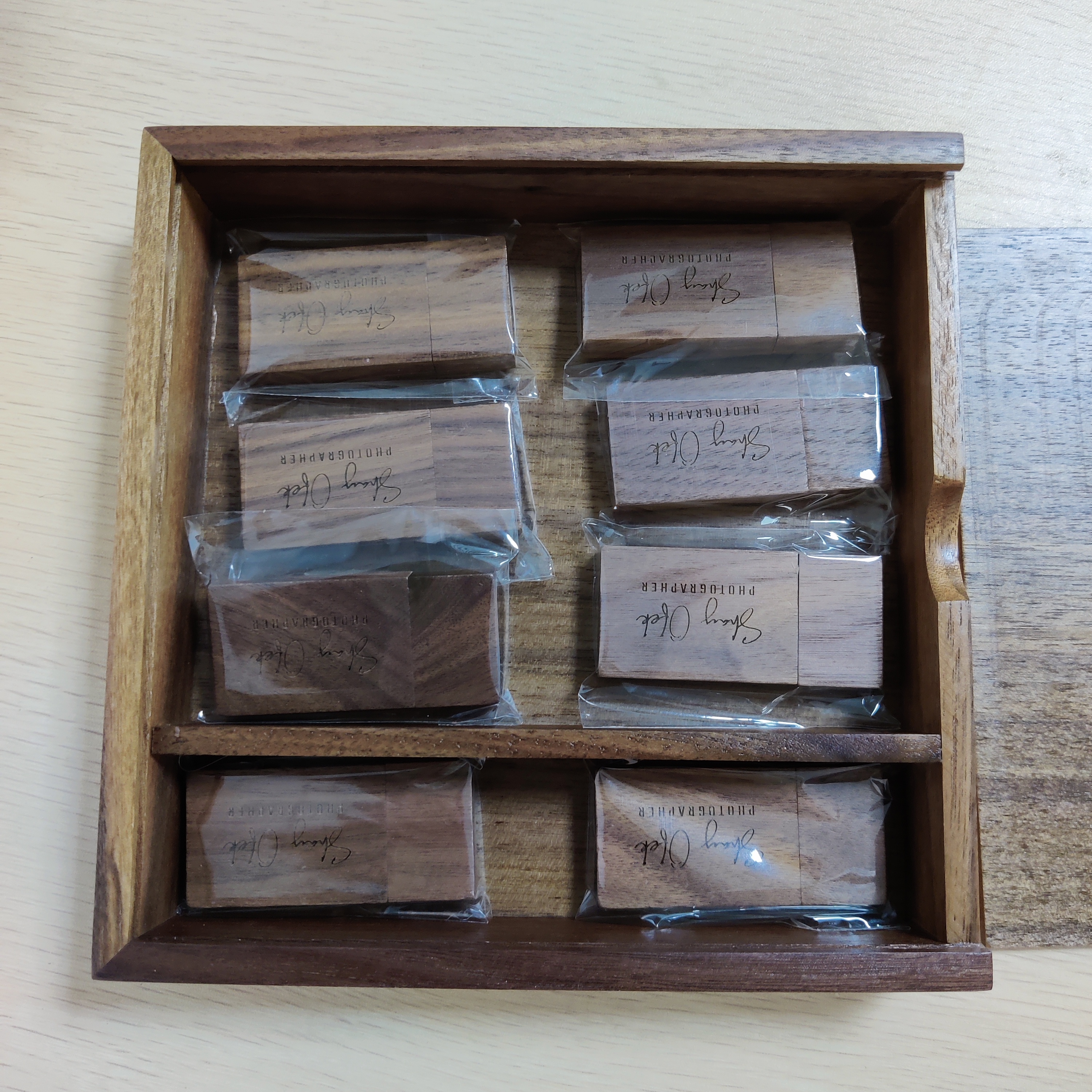Photography-Photo Album Wood Box & Wood USB Drive