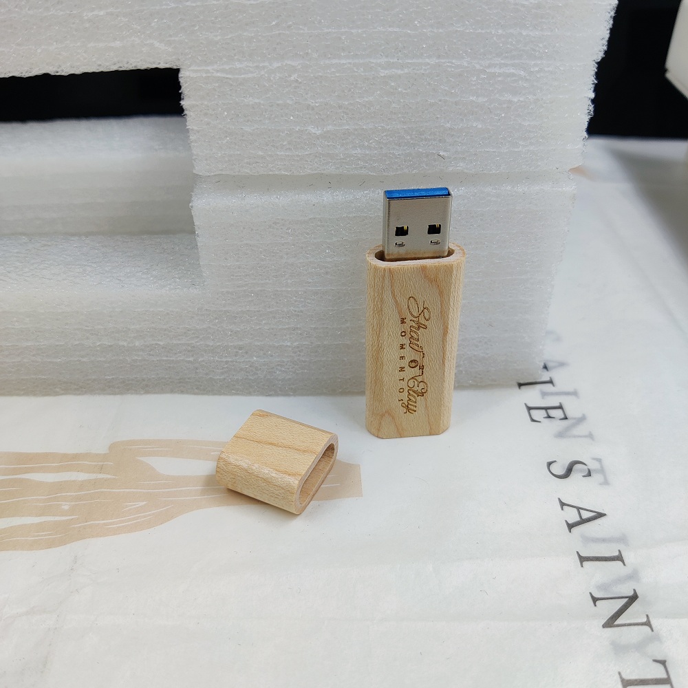 Slim Wooden USB drives with wood box set  64GB USB3.0 