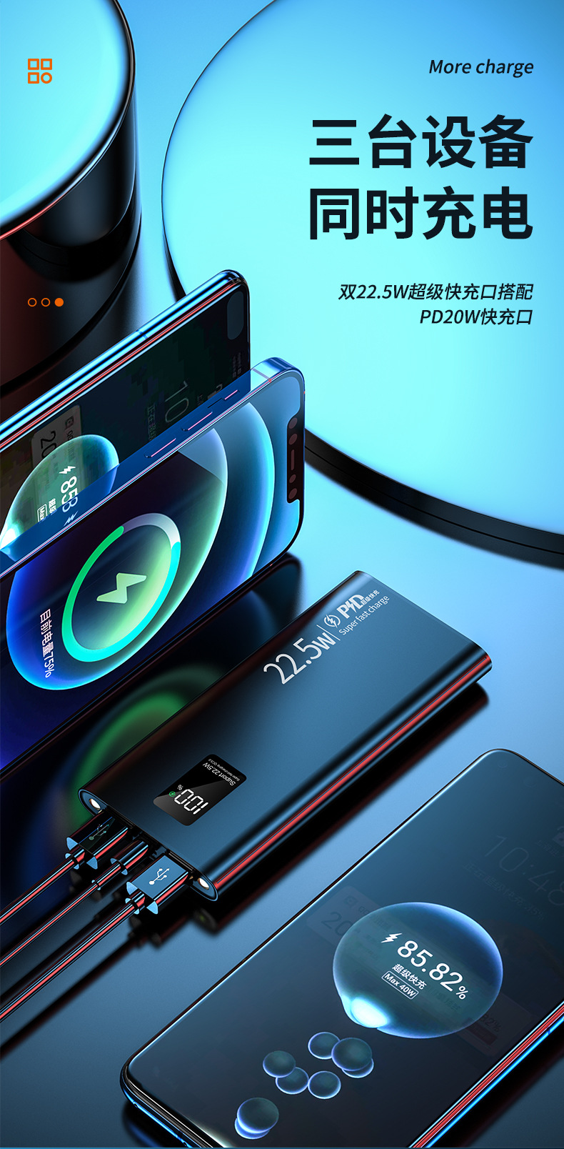 22.5W Super Fast Charging Power Bank 20000mAh