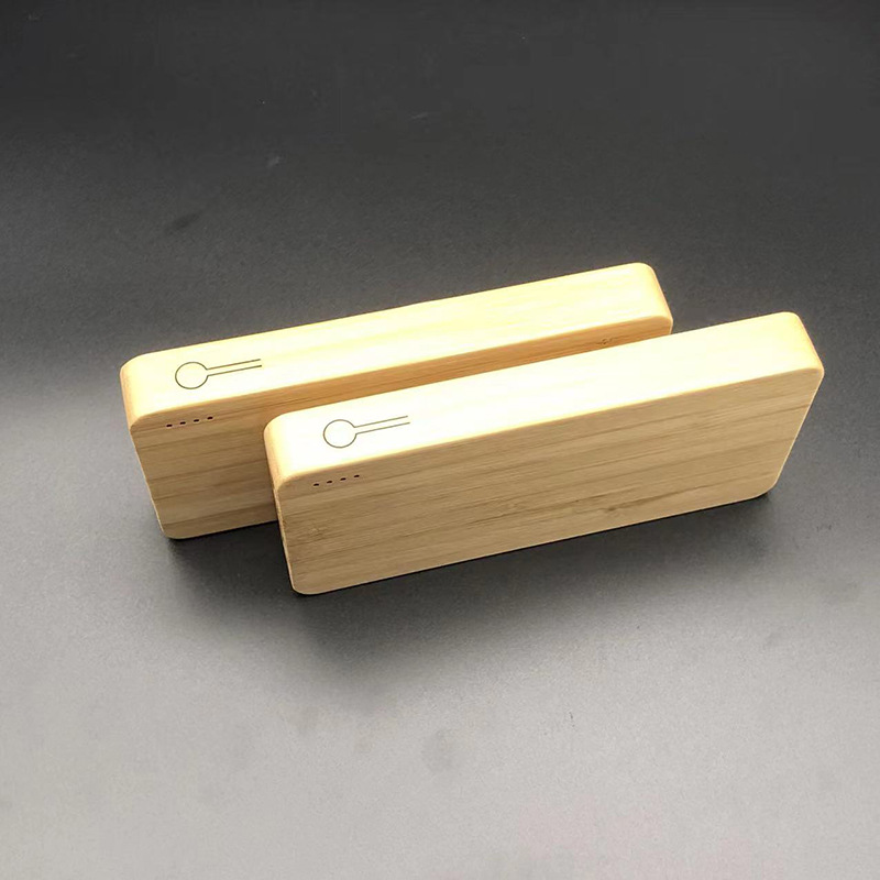 Bamboo Wooden Power Bank 10000mAh & Wireless Fast Charger 10W
