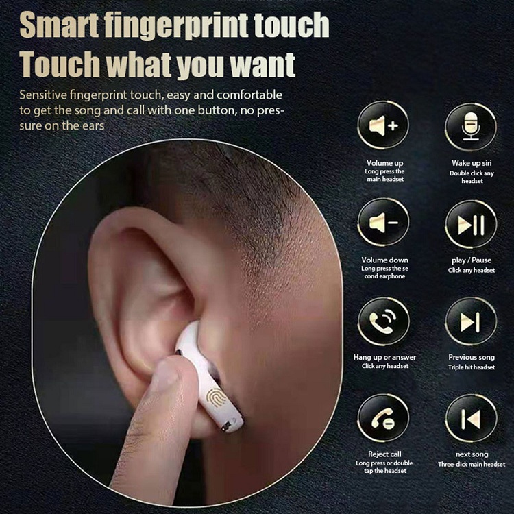 Wireless earbuds bluetooth headphones with charging case Pro 4