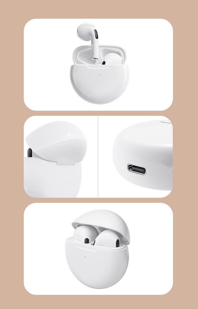 Wireless earbuds bluetooth headphones with charging case Pro 6