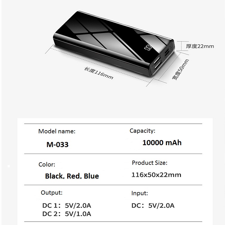 New Power Bank 10000mAh