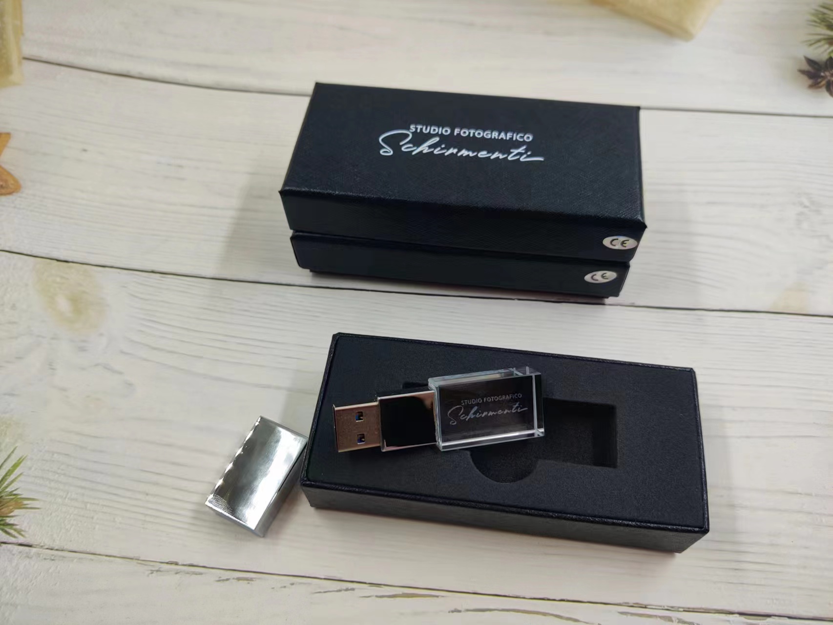 Crystal USB sticks 3.0 16GB with custom gift box