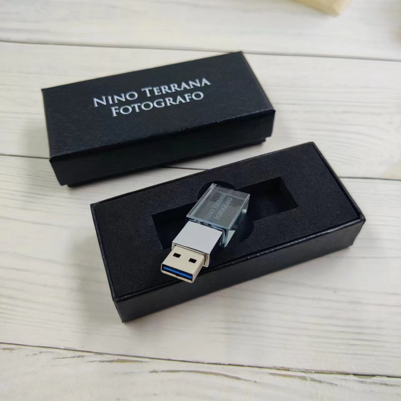 Crystal USB sticks with LOGO engraved in glass 3.0 16gb