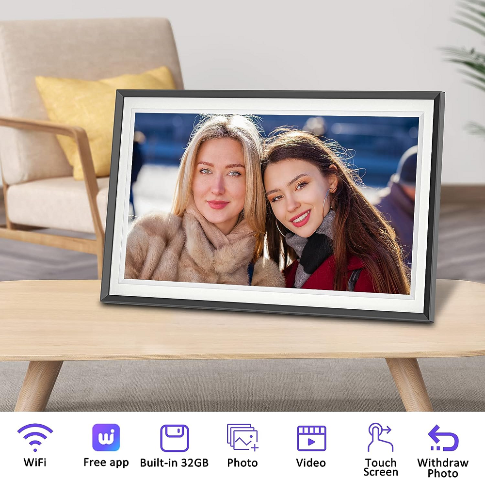 15.6 inch Wifi Smart Photo Frame 32GB memory with Auto-rotate touch screen