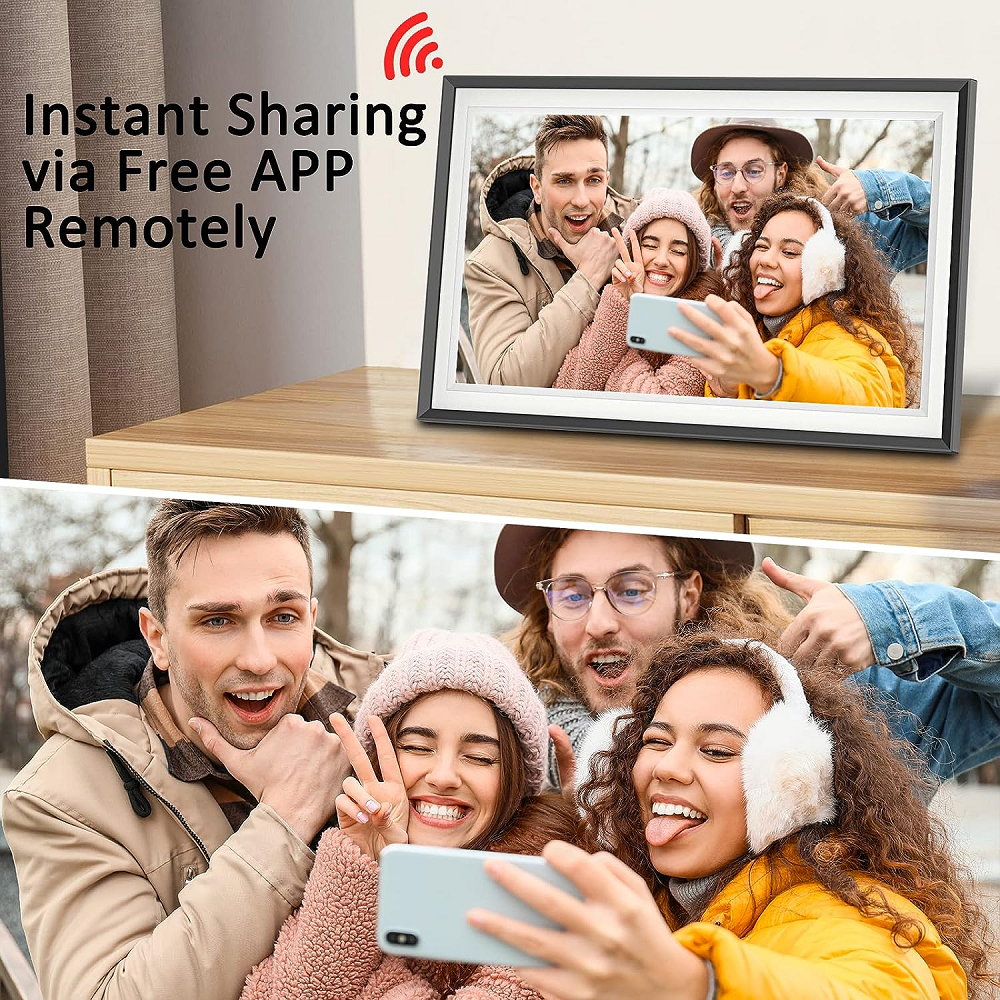 15.6 inch Wifi Smart Photo Frame 32GB memory with Auto-rotate touch screen