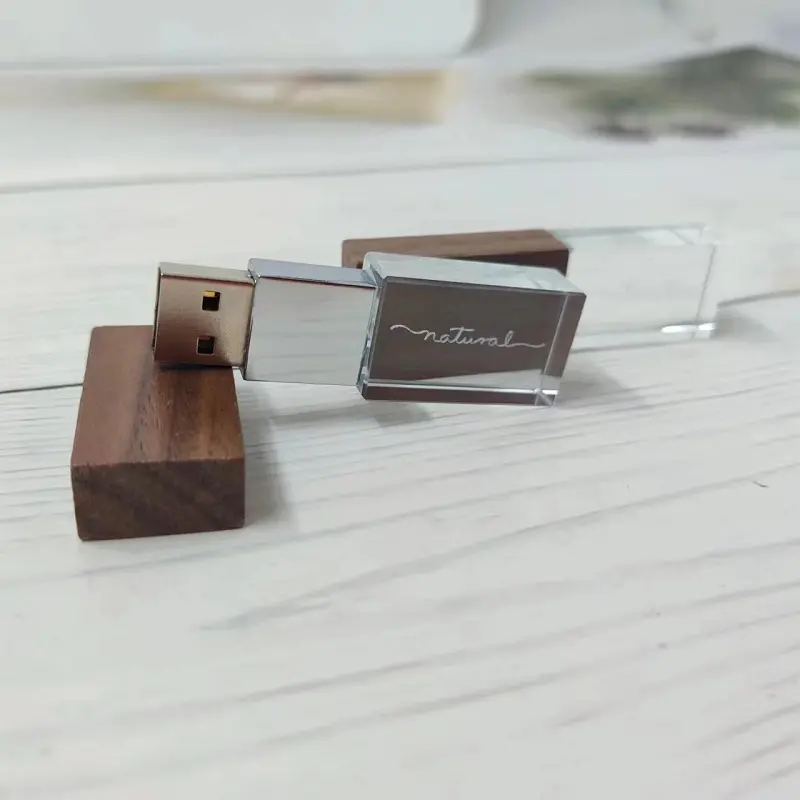 crystal usb-wood